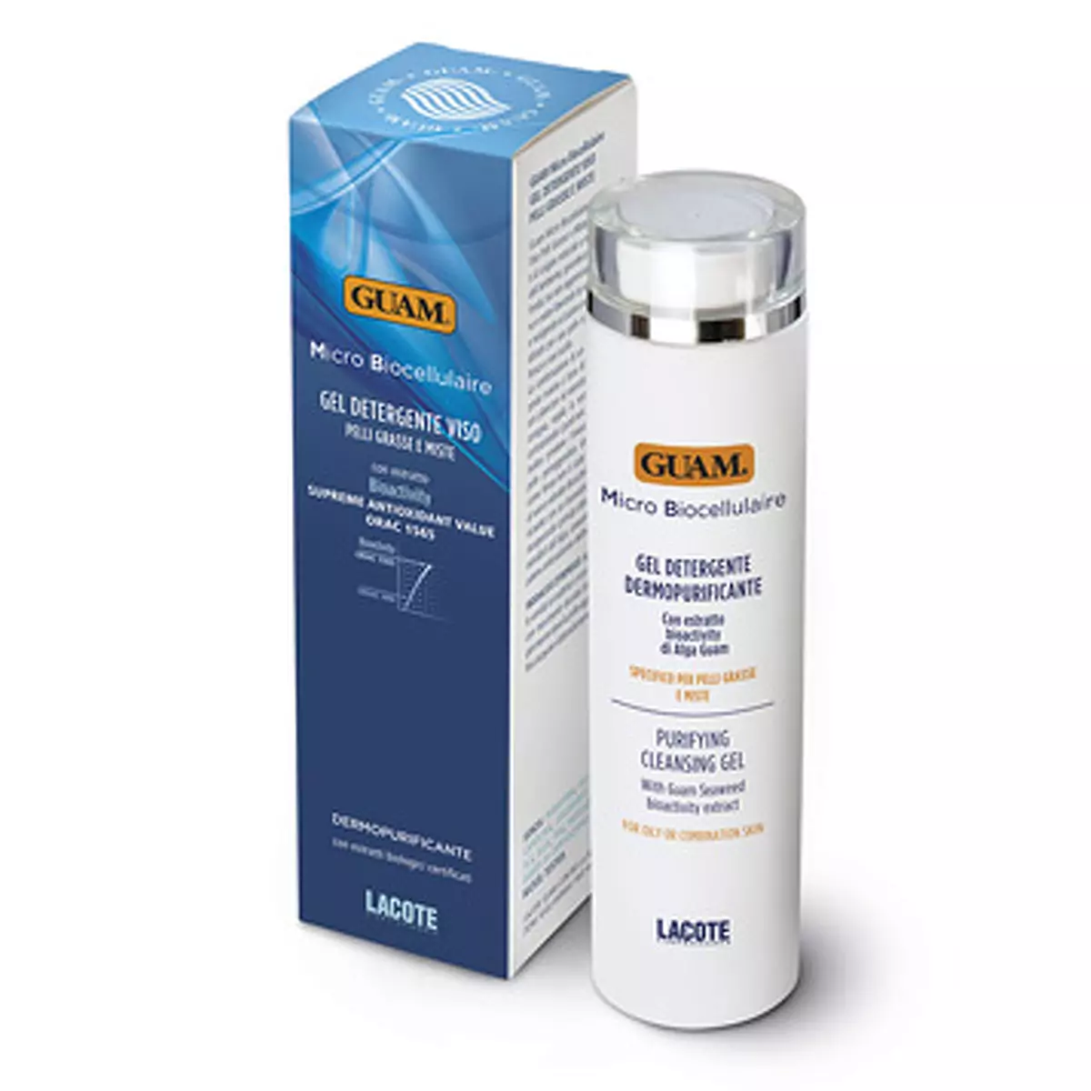Микробиоклеточный очищающий гель для проблемной кожи Guam Micro Biocellulaire Gel Detergente Dermopurificante