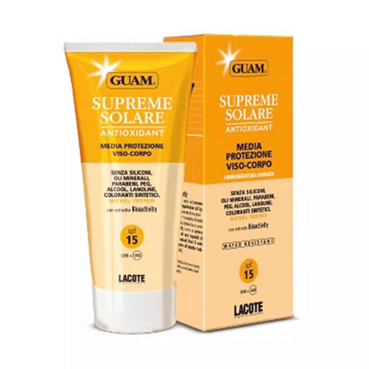 Сонцезахисний крем з антиоксидантною дією SPF 15 Guam Supreme Solare SPF 15