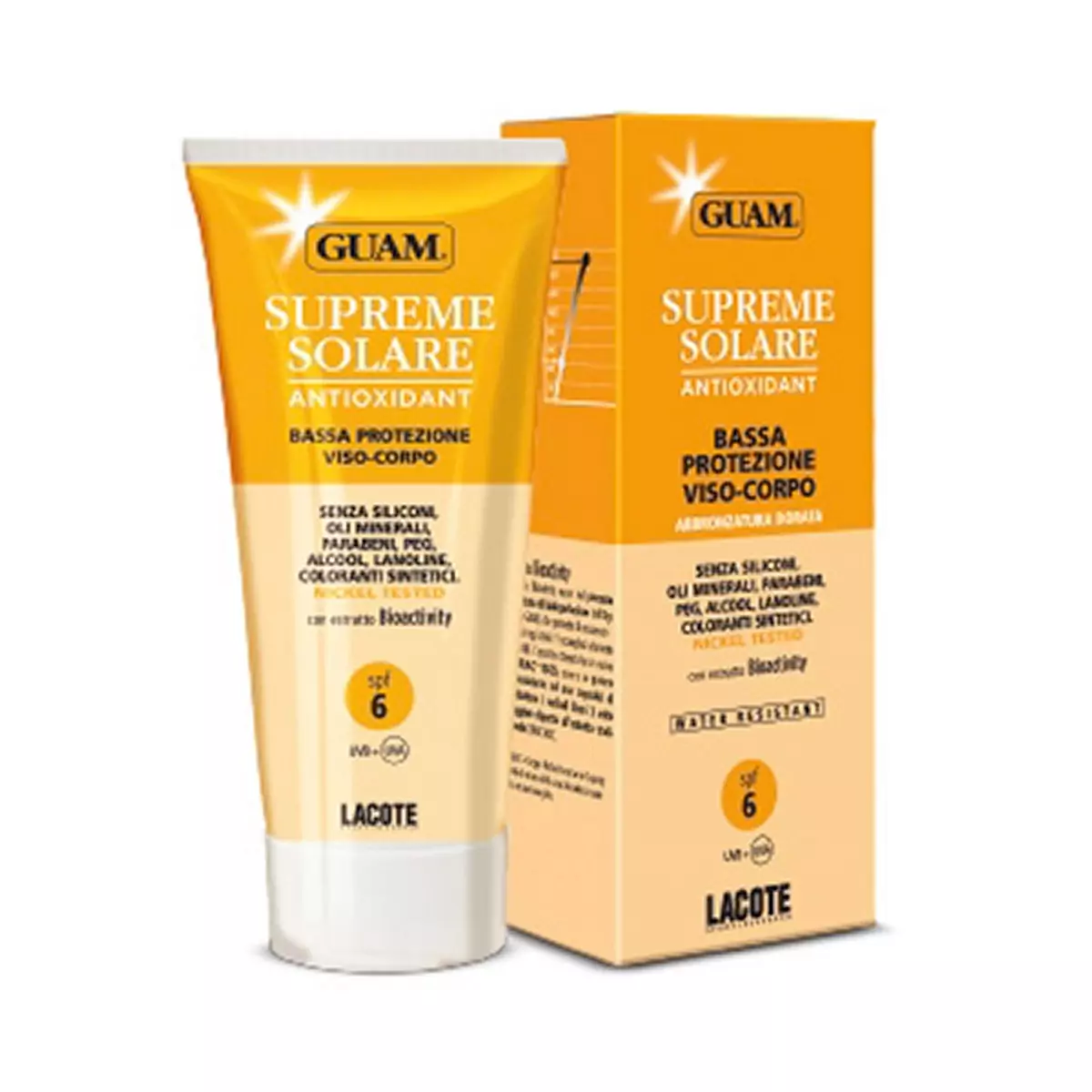 Сонцезахисний крем із антиоксидантною дією SPF 6 Guam Supreme Solare SPF 6