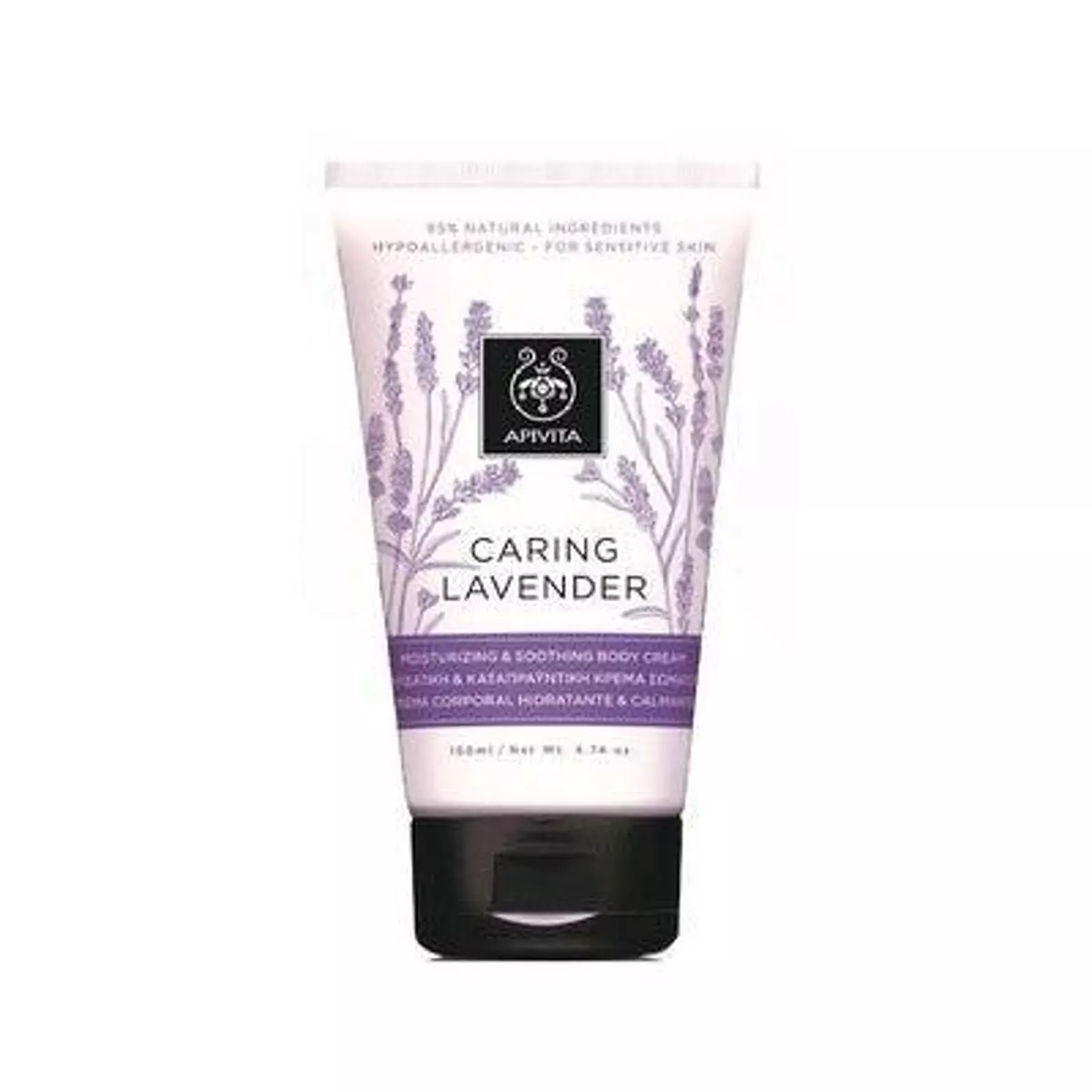 Зволожуючий крем для чутливої шкіри тіла Лаванда Apivita Caring Lavender Hydrating Soothing Body Lotion