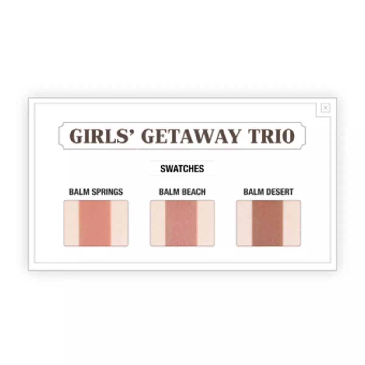 Набор румян theBalm Girls Getaway Trio