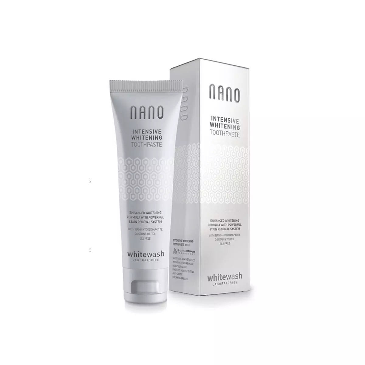 Інтенсивно відбілююча зубна паста з гідроксіапатитом WhiteWash Laboratories Nano Intensive Whitening Toothpaste