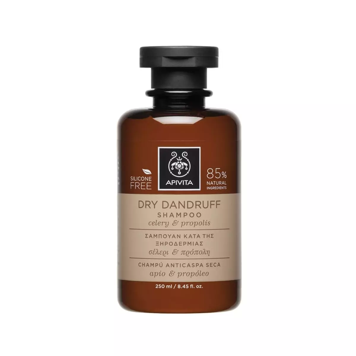Шампунь від лупи для сухого волосся з селери та прополісом Apivita Dry Dandruff Shampoo