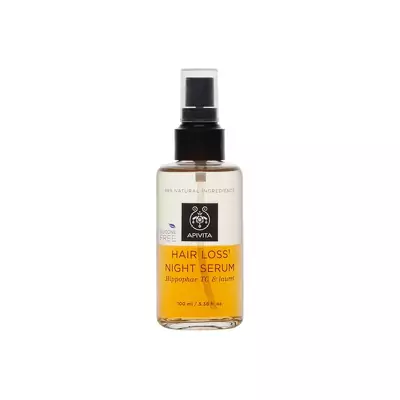 Сироватка нічна від випадіння волосся з обліпихою та лаурелем Apivita Hair Loss Night Serum
