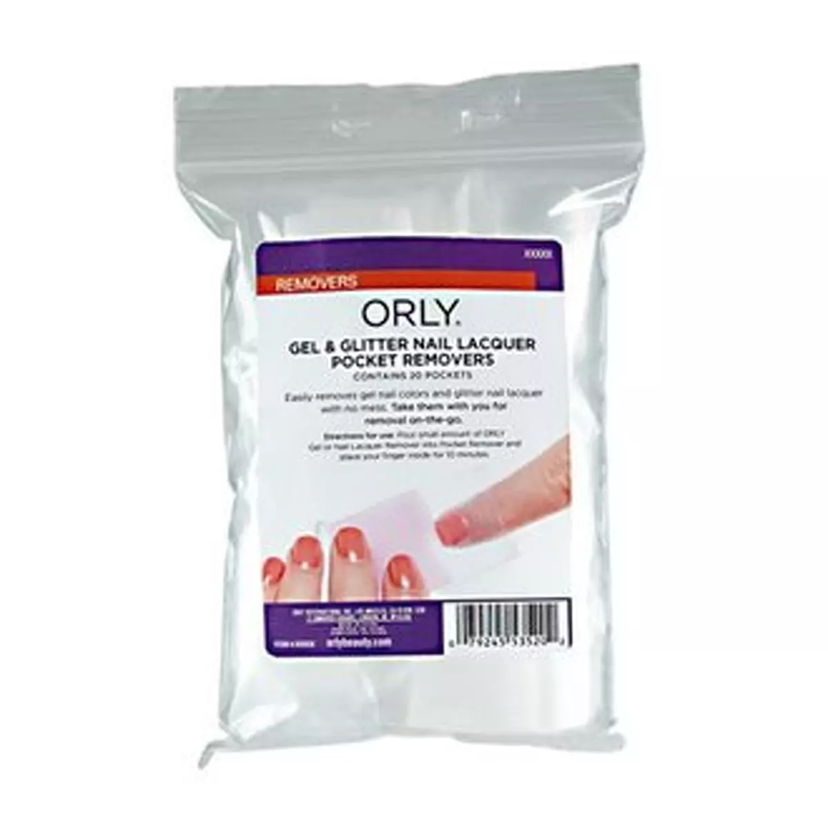 Карманная смывка (спонжи) ORLY Gel and Glitter Pocket Removers