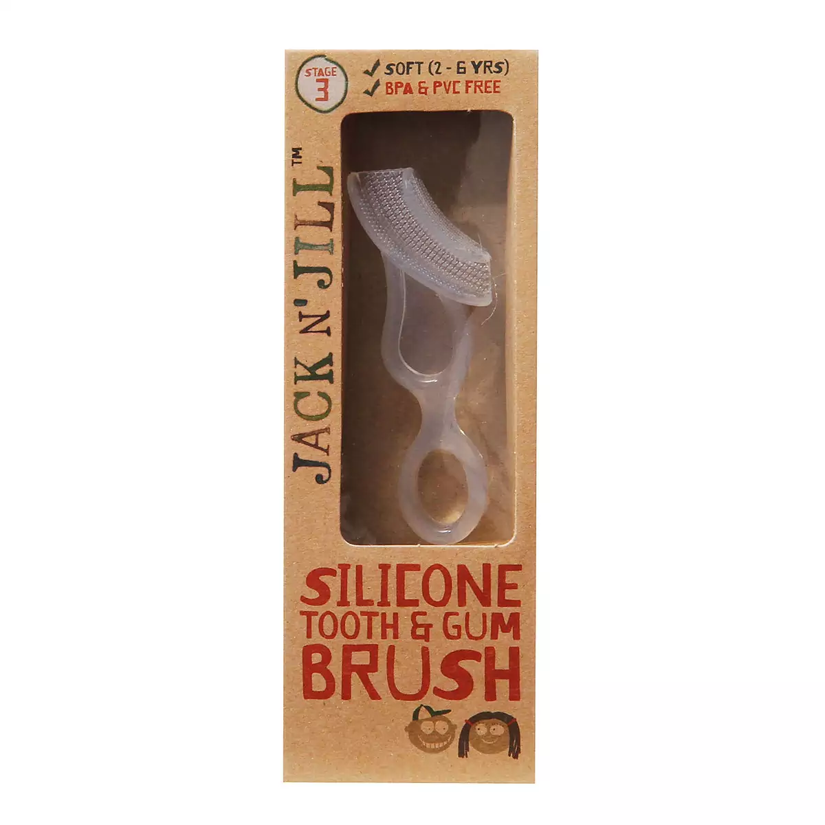 Силіконова зубна щітка (стимулятор для прорізування) 2-5 років Jack N\' Jill Silicone Tooth and Gum Brush