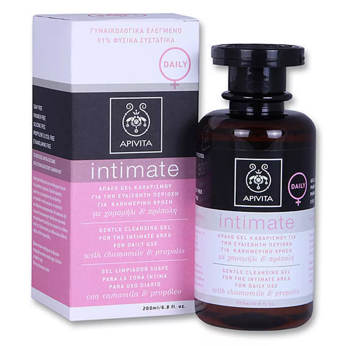 Делікатний гель для інтимної гігієни з ромашкою і прополісом Apivita Intimate Care Cleansing Gel
