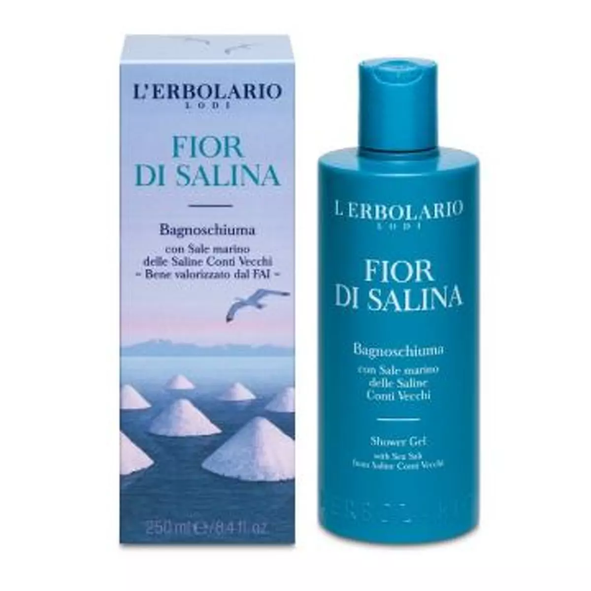 Пена для ванны-гель для душа Солёный бриз L\'Erbolario Fior di Salina 