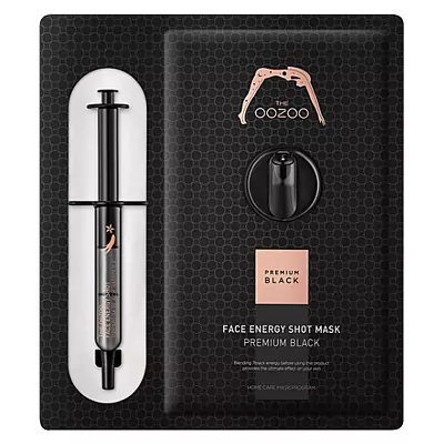 Маска для Интенсивного антивозрастного ухода THE OOZOO Face energy shot mask premium black