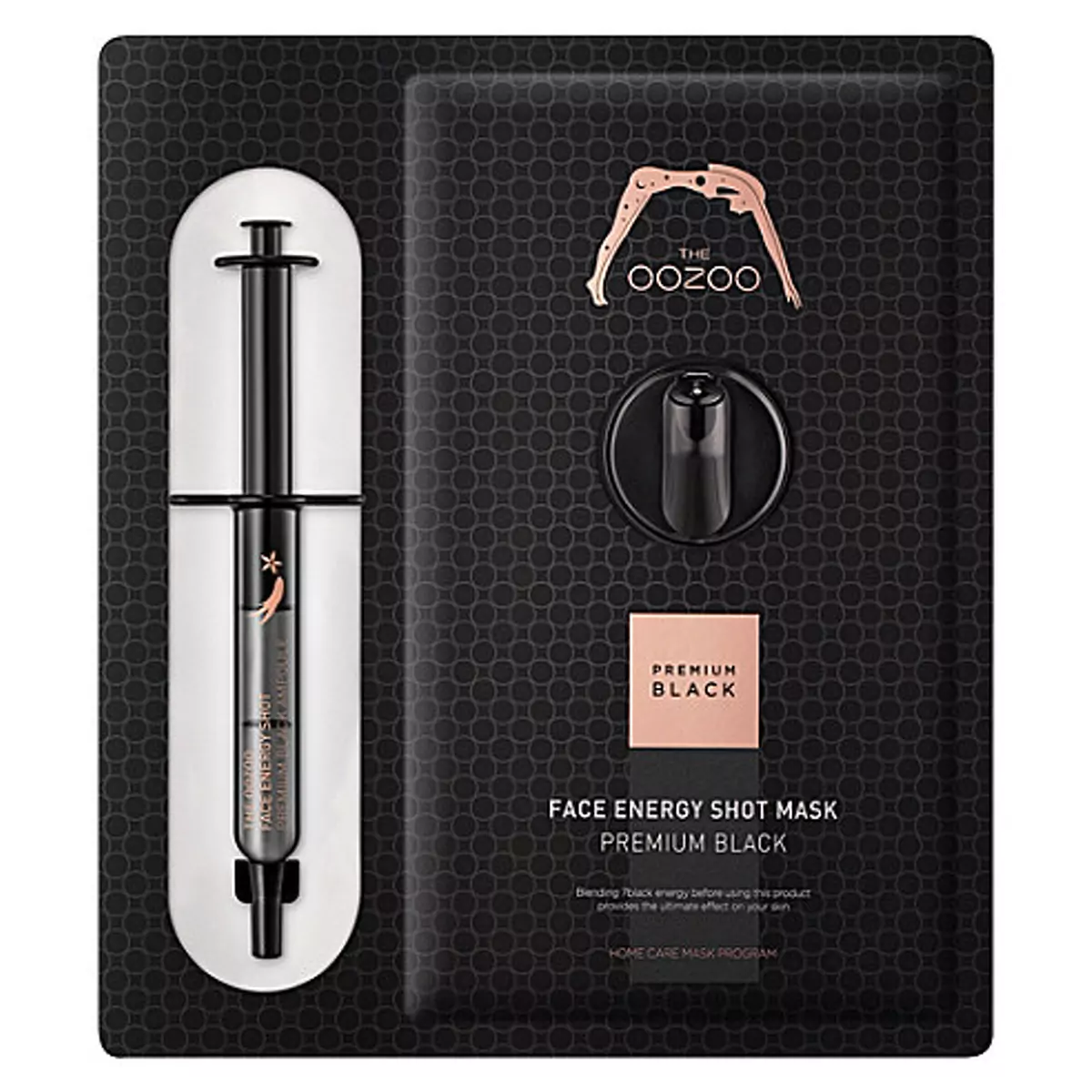 Маска для Интенсивного антивозрастного ухода THE OOZOO Face energy shot mask premium black