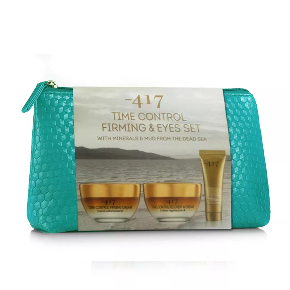 Набір засобів для обличчя та контуру очей Minus 417 Time Control Firming and Eye Set - grey pouch