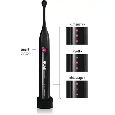 Звуковая зубная щетка Curaprox Hydrosonic Black is White