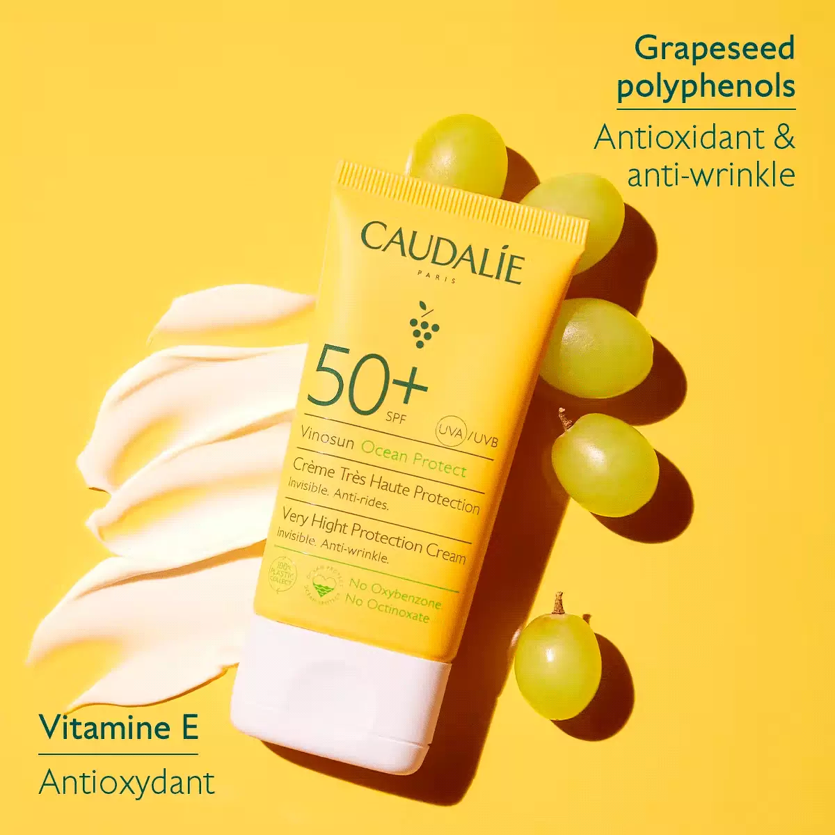 Крем солнцезащитный для лица Caudalie Vinosun Protect High Protection Cream SPF 50