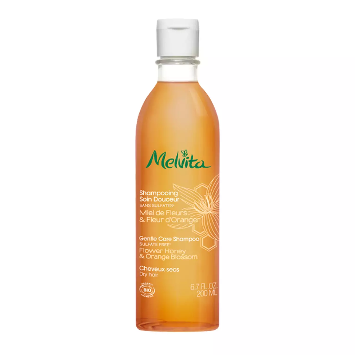 Нежный питательный шампунь Melvita Organic Gentle Care Shampoo