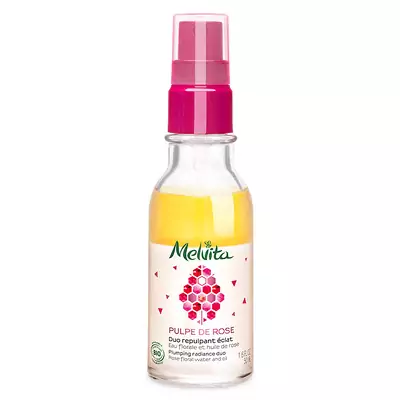 Двухфазная сыворотка Упругость Melvita Pulpe de RoseOrganic Plumping Radiance Duo
