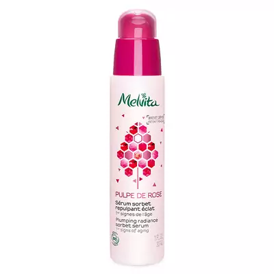 Сыворотка сорбет для упругости кожи Melvita Pulpe de Rose Organic Plumping Radiance Serum