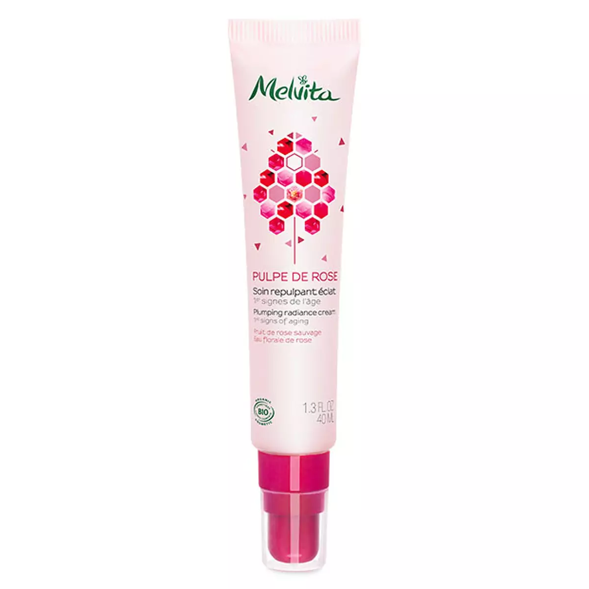 Крем для сияния кожи лица Melvita Pulpe de Rose Organic Plumping Radiance Cream