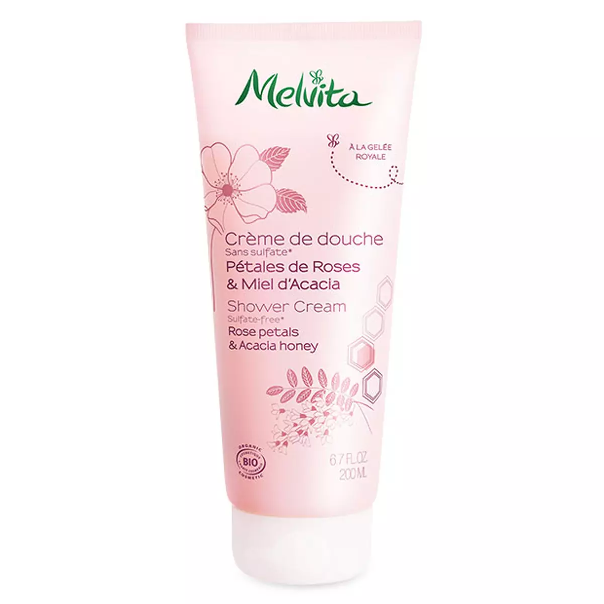 Гель для душа Мед Розы и Акации Melvita Organic Rose and Acacia Honey Shower Gel