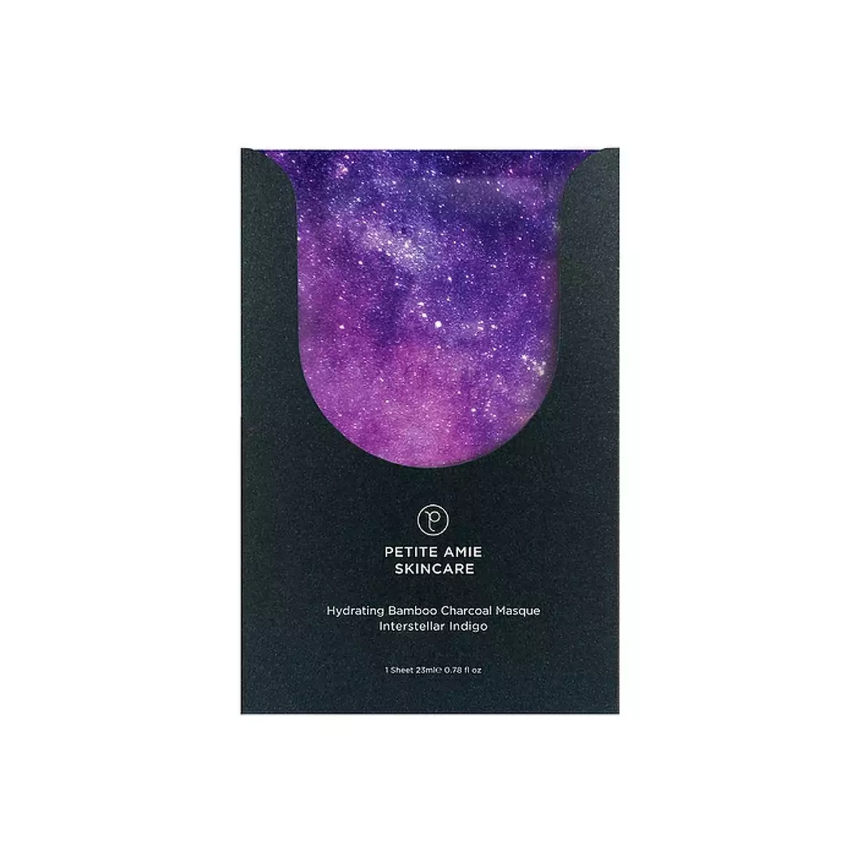 Маска для лица увлажняющая угольная Petite Amie  Interstellar Indigo