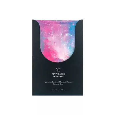 Маска для лица увлажняющая угольная Petite Amie Cosmic Blue