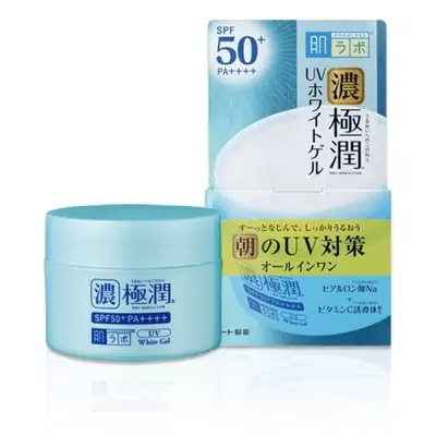 Сонцезахисний гіалуроновий гель для обличчя HADA LABO Koi-Gokujyun UV White Gel SPF50+ PA++++
