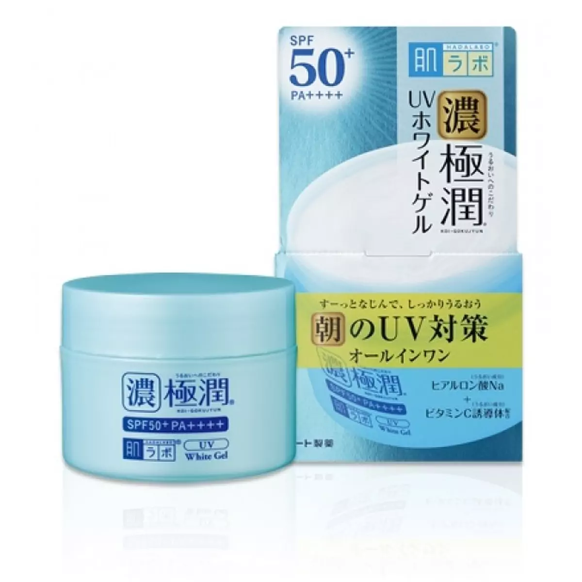 Сонцезахисний гіалуроновий гель для обличчя HADA LABO Koi-Gokujyun UV White Gel SPF50+ PA++++