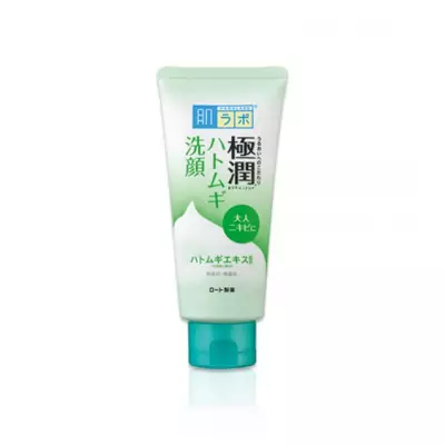 Лікувальна пінка для вмивання шкіри схильної до акне Hada Labo Gokujyun Hatomugi Face Wash