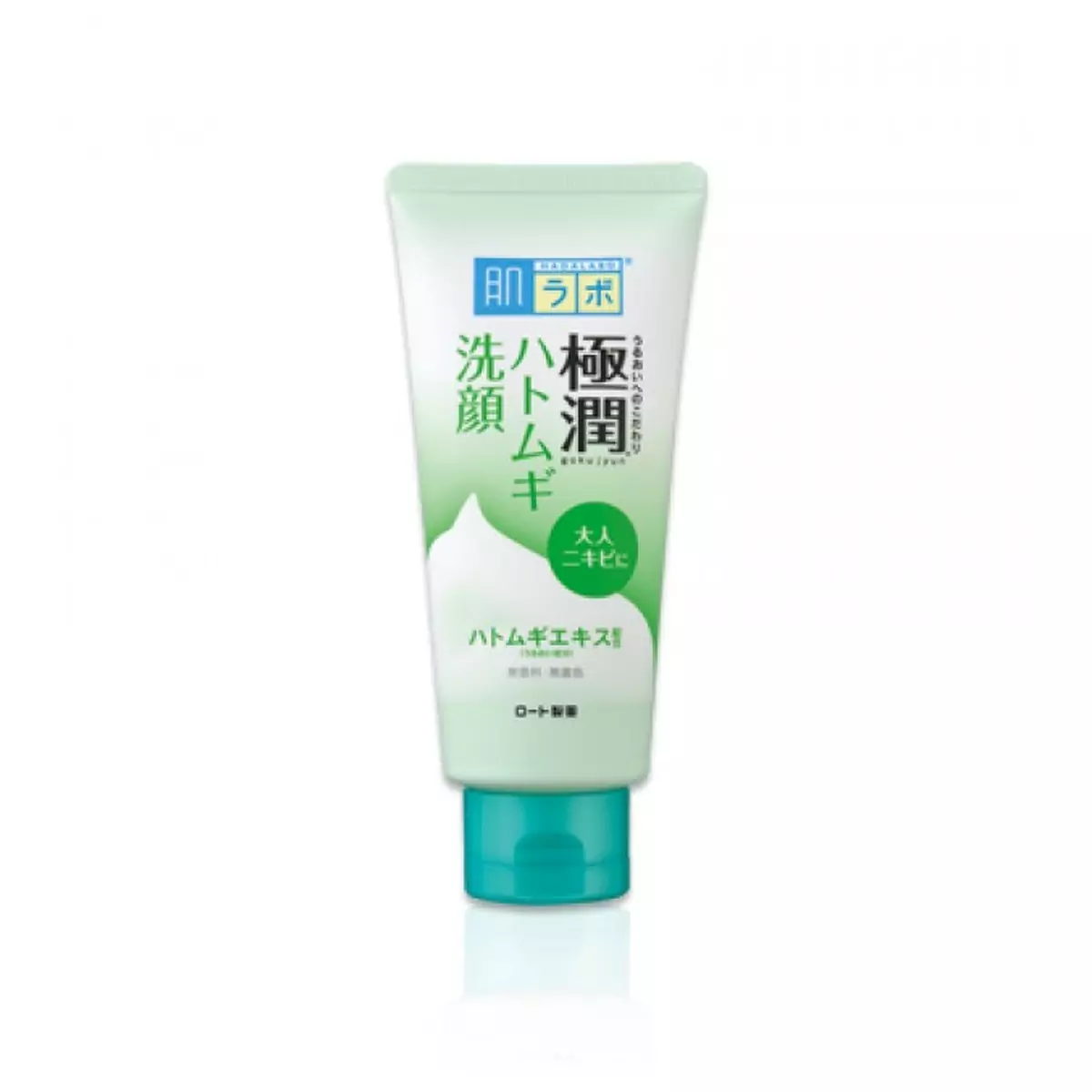 Лікувальна пінка для вмивання шкіри схильної до акне Hada Labo Gokujyun Hatomugi Face Wash