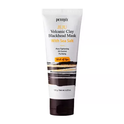 Маска для обличчя з вулканічним попелом PETITFEE Jeju Volcanic Clay Blackhead Mask With Sea Salt