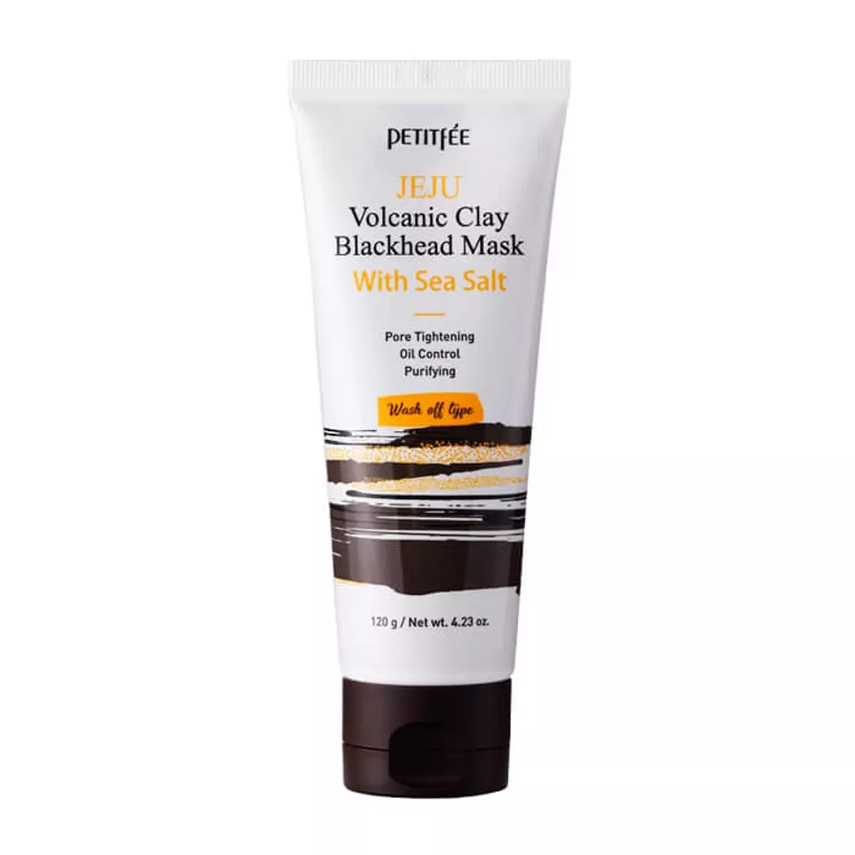 Маска для обличчя з вулканічним попелом PETITFEE Jeju Volcanic Clay Blackhead Mask With Sea Salt