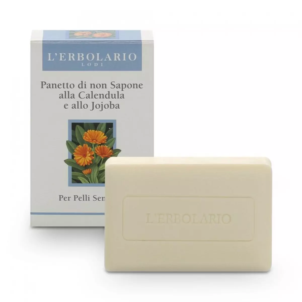 Нещелочное мыло с Календулой и Жожоба L\'Erbolario Panetto Di Non Sapone Alla Calendula E Allo Jojoba