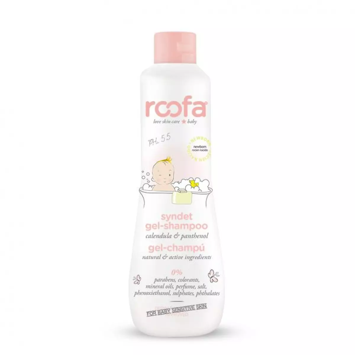 Синдет гель шампунь с календулой и пантенолом Roofa Syndet gel shampoo with Calendula and Panthenol