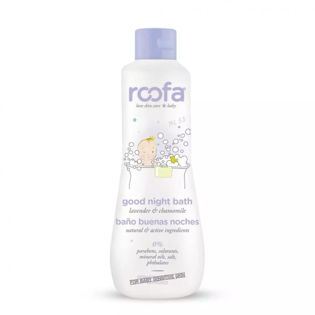 Вечернее средство для ванны с лавандой и ромашкой Roofa Goodnight bath with Lavander and Chamomil