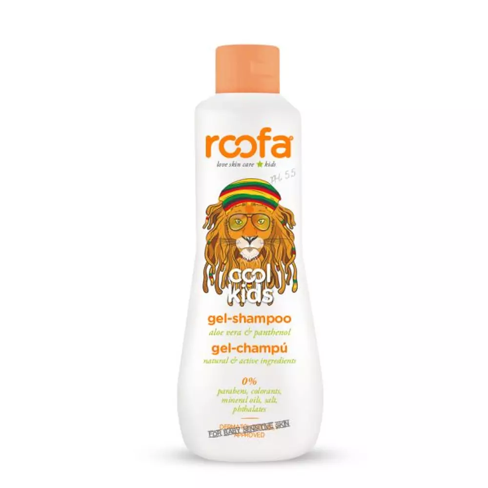 Шампунь - гель для душу натуральний з алое вера та пантенолом Roofa Cool kids gel shampoo Natural with Aloevera and Panthenol