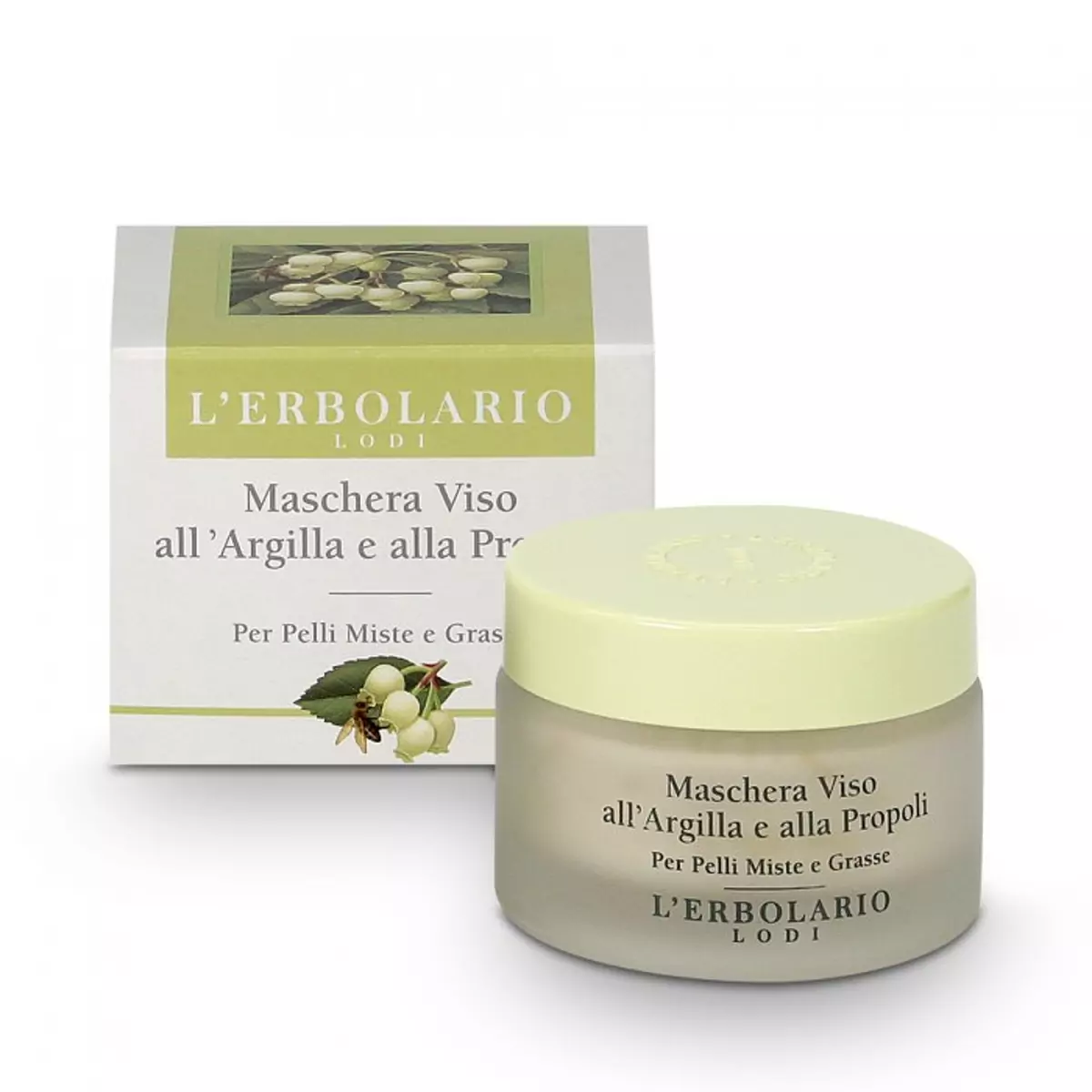 Маска для лица с Глиной и Прополисом L\'Erbolario Maschera Viso all\' Argilla e alla Propoli