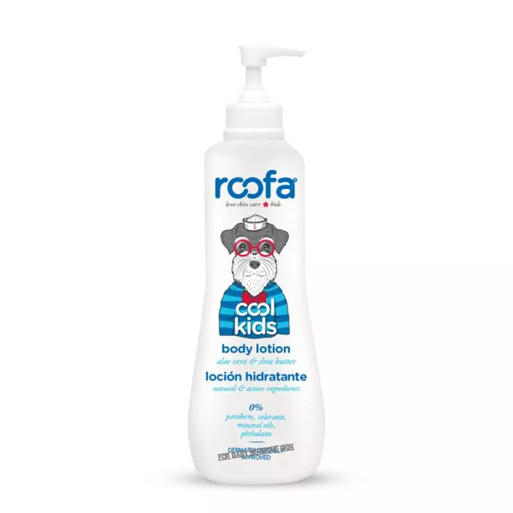 Лосьйон для тіла натуральний з алое вера і олією ши Roofa Cool kids body lotion Natural with Aloevera and Shea Butter