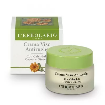 Крем от морщин с Календулой и Женьшенем L'Erbolario Crema Viso Antirughe Calendula, Carota e Ginseng