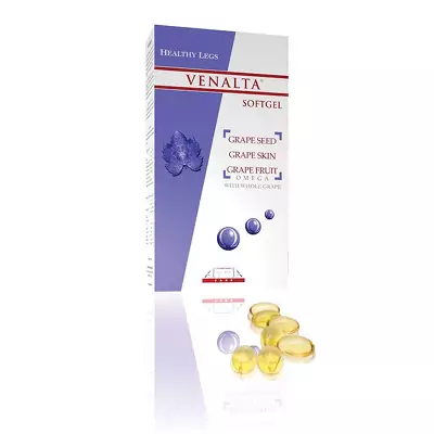 Комплекс з цільним виноградом і омега-3 від пошкодження вен Venalta softgel Alta Care