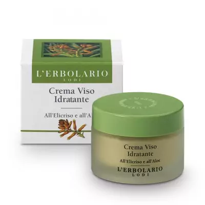 Защитный крем для лица с Цмином и Алоэ L'Erbolario Crema Viso Idratante All’Elicriso e all’Aloe e foglie di Olivo
