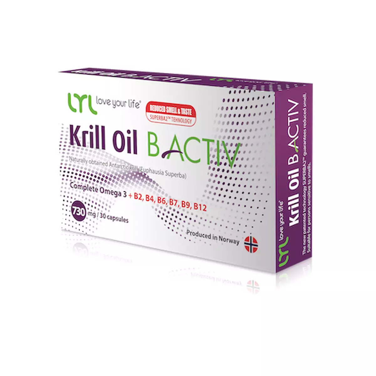 Комплекс полезных жирных кислот Omega-3 и витаминов группы B LYL Krill Oil B Activ