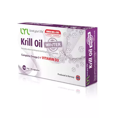Комплекс полезных жирных кислот Omega-3 и витамина D3 LYL Krill Oil Winter