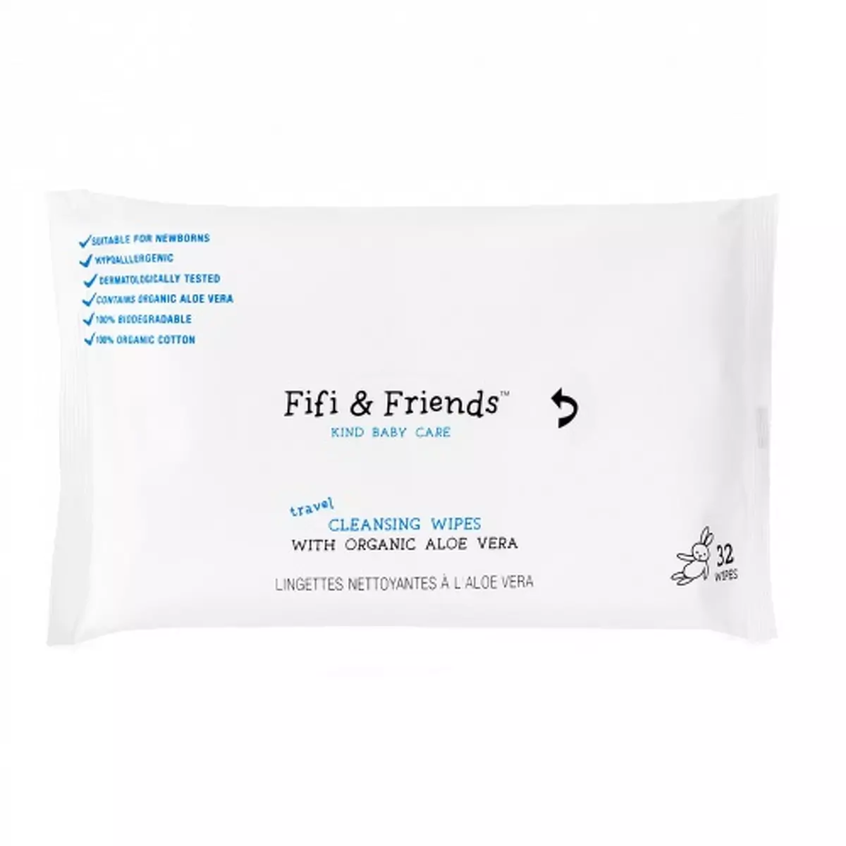 Очищающие салфетки с органическим алоэ Fifi and Friends Cleansing Wipes with Organic Aloe Vera