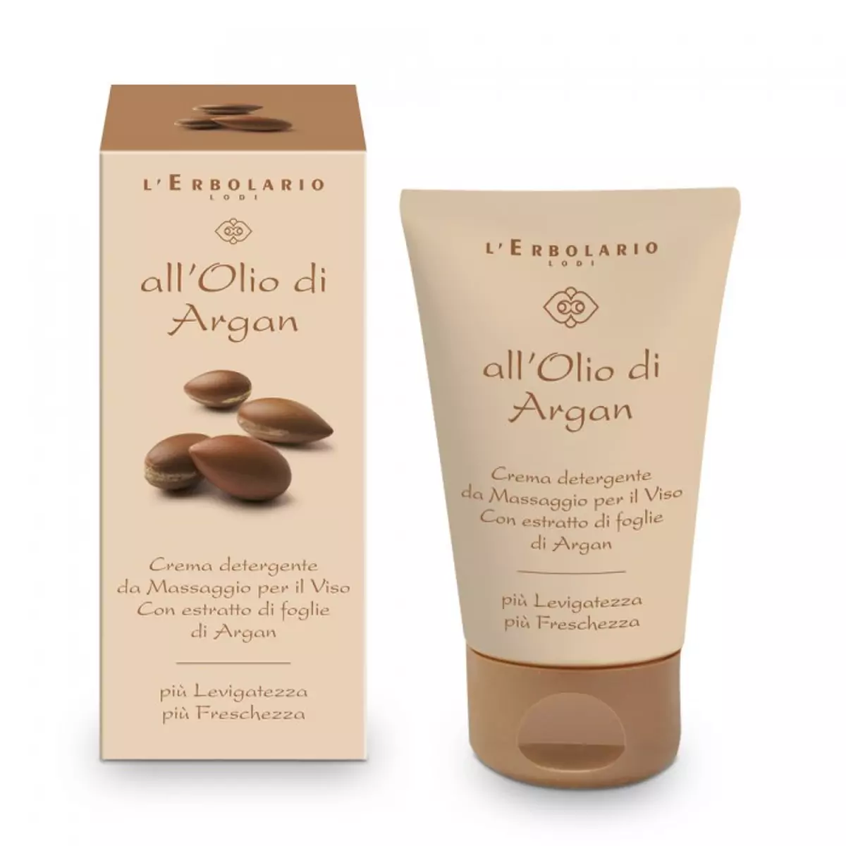 Очищувальний масажний крем для обличчя Олія Арганії L'Erbolario All'Olio di Argan Crema detergente