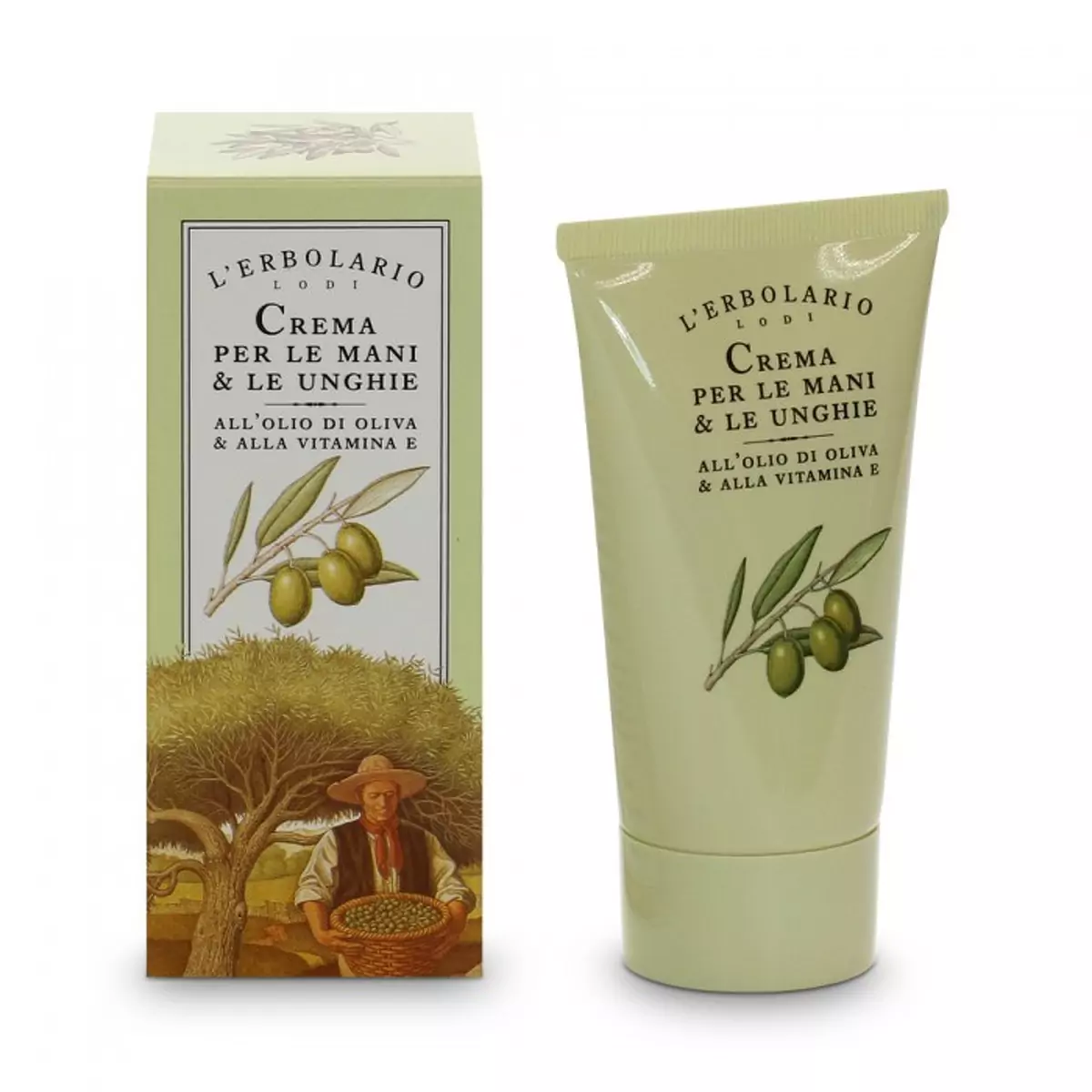 Крем для рук і нігтів з Оливковою олією і вітаміном Е L\'Erbolario Crema Per Le Mani and Le Unghie