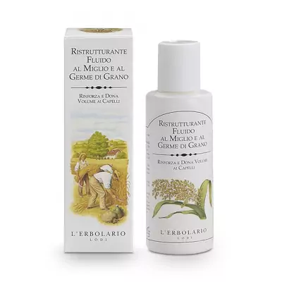 Рідина для відновлення структури волосся з Просом і Соєю L`Erbolario Ristrutturante Fluido al Miglio e al Germe di Grano