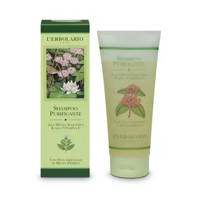 Шампунь з трьома видами м`яти і вітаміном Е L`Erbolario Shampoo Purificante alla Menta and alla Vitamina
