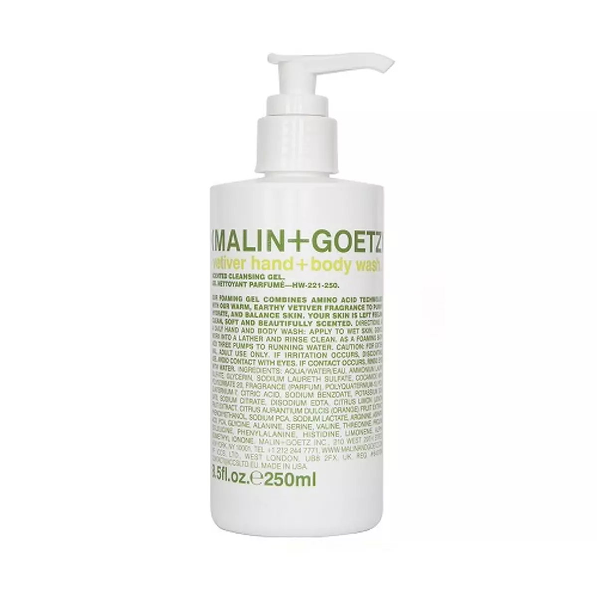 Гель для тела и рук Ветивер Malin-Goetz Vetiver Hand And Body Wash