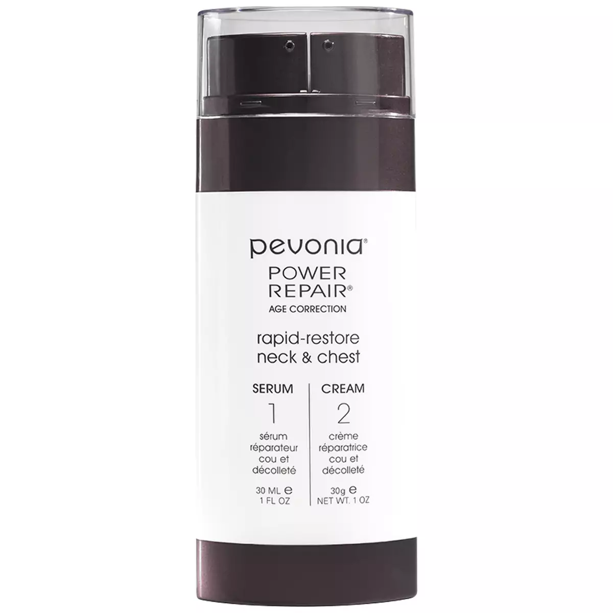 Крем і сироватка для бюсту, шиї Pevonia Botanica Power Repair Rapid-Restore Neck and Chest