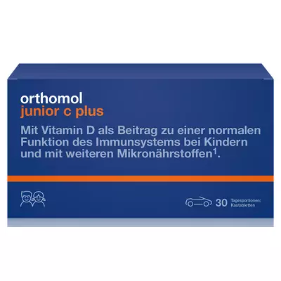 Імунний вітамінний комплекс для дітей у формі жувальних цукерок машинки ORTHOMOL Junior C Plus