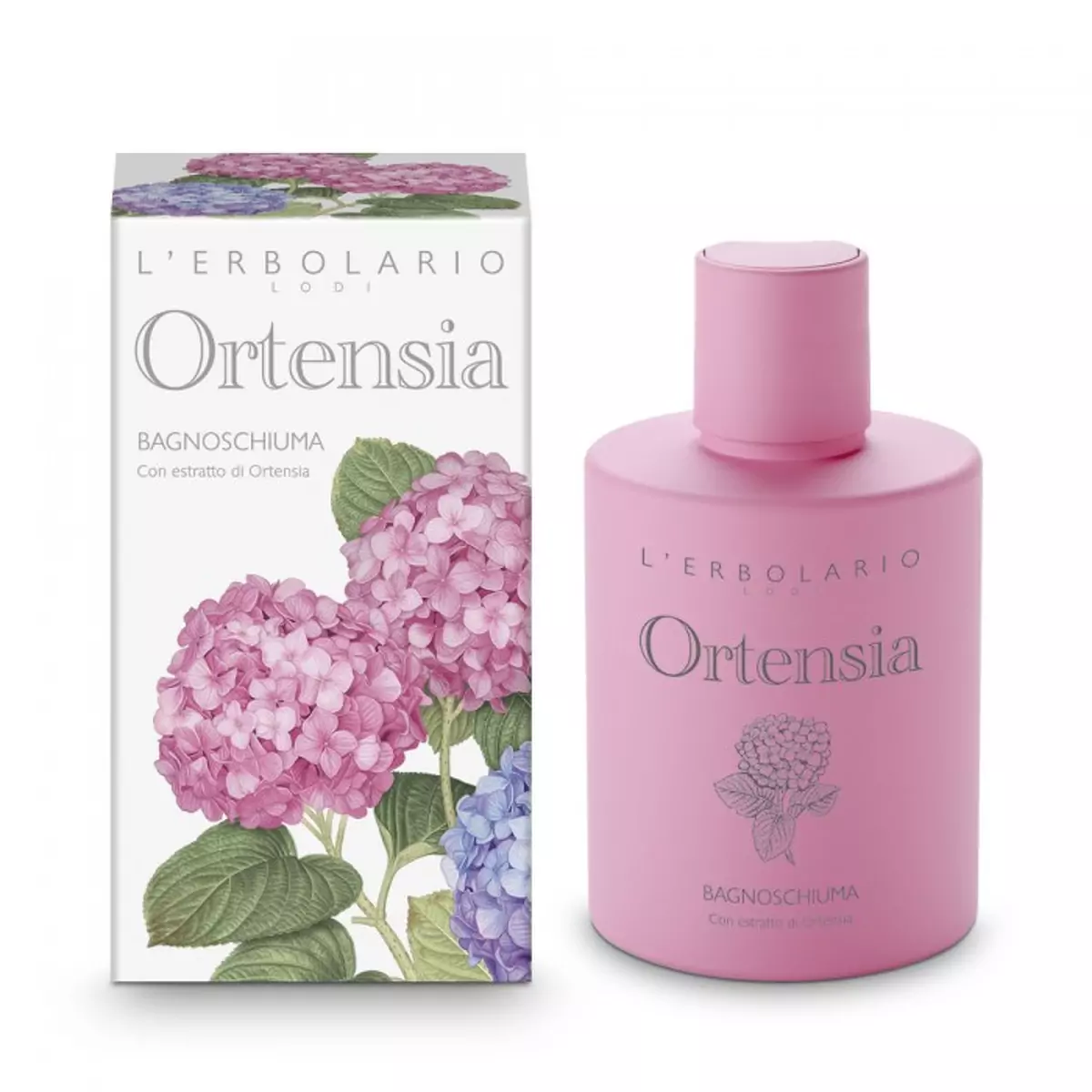 Пена для ванны-гель для душа Гортензия L\'Erbolario Bagnoschiuma Con estratto di Ortensia